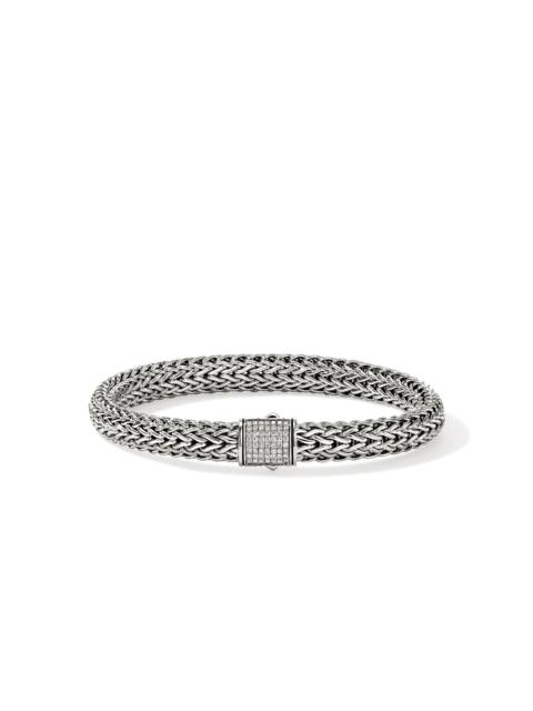 JOHN HARDY Icon Bracelet, Sterling Silver, Diamonds, 7.5MM