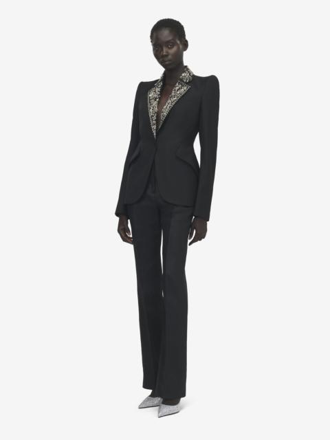 Alexander McQueen Embroidered Lapel Single-breasted Jacket