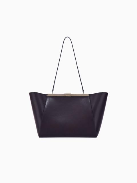 GIORGIO ARMANI SHOULDER BAG IN LEATHER WITH SPLIT LEATHER LINING