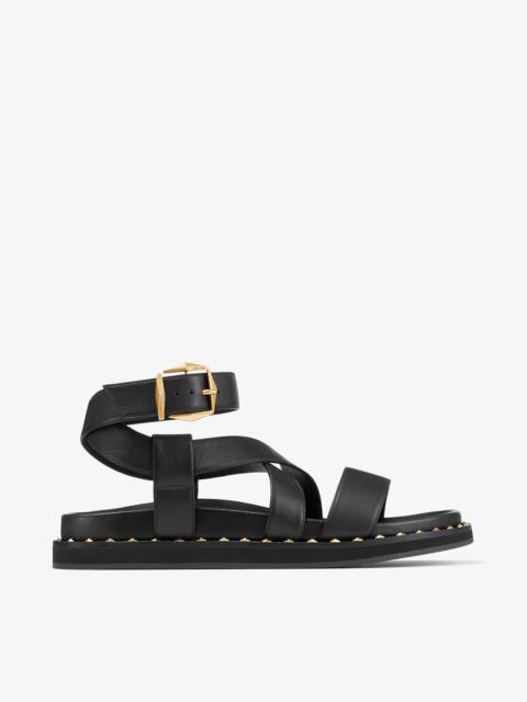 Blaise Flat
Black Leather Sandals