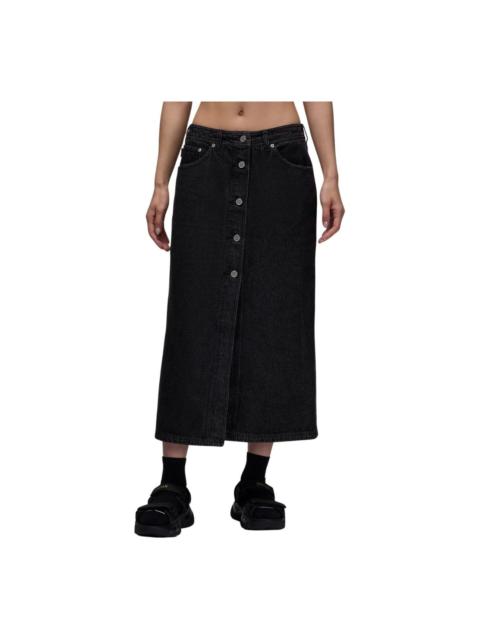Jordan (WMNS) Air Jordan Denim Skirt Asia Sizing 'Black' FV7096-010