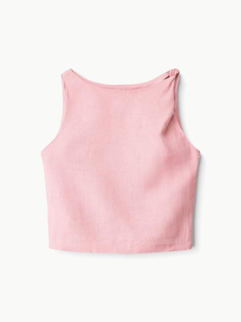 STAUD STAUD BOA LINEN TOP FADED BLUSH