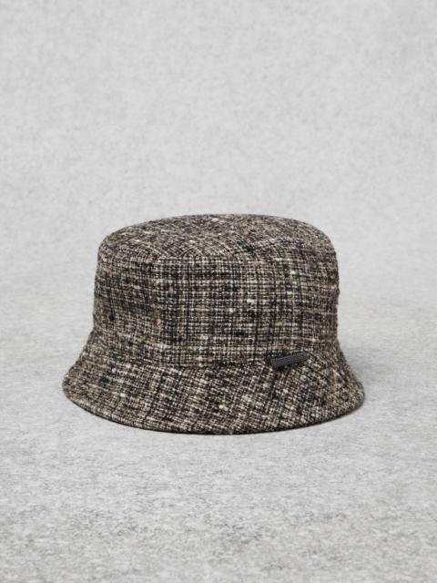 Brunello Cucinelli Wool and alpaca natté bucket hat with shiny tab