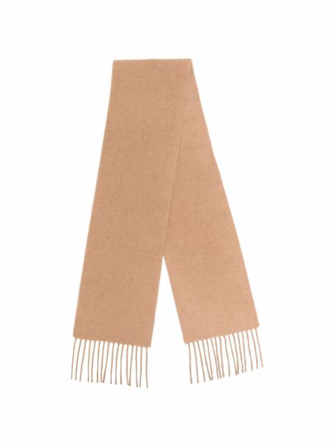 DSQUARED2 fringed camel hair scarf