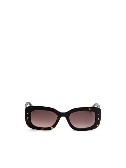 CAROLINA HERRERA tortoiseshell-effect rectangle-frame sunglasses