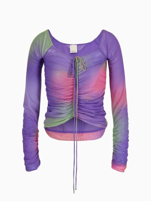 EMPORIO ARMANI Emporio Armani Sustainability Values Capsule Collection camouflage print recycled mesh jumper
