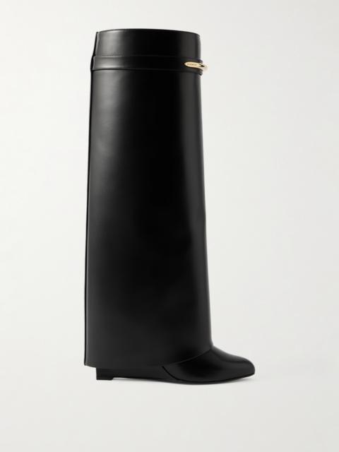 Givenchy Shark Leather Knee Boots