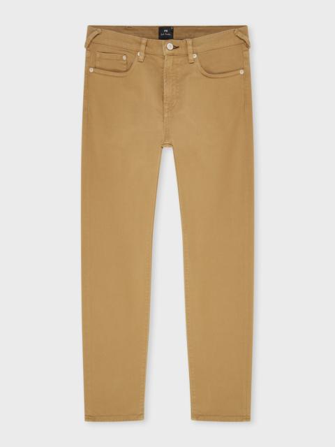 Paul Smith Tapered-Fit Light Tan Garment-Dyed Organic Cotton-Stretch Jeans