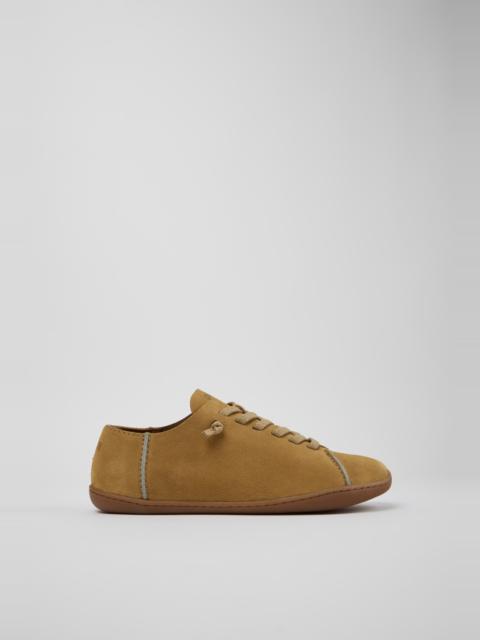 CAMPER Twins Brown Vegetable-Tanned Leather Shoes for Men.