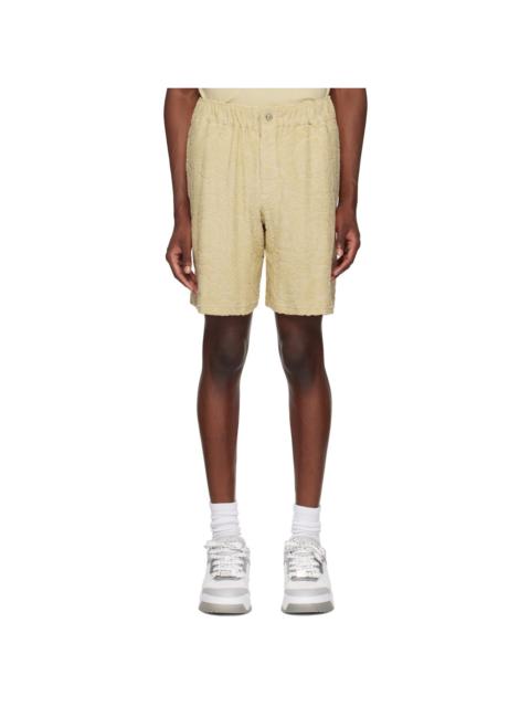VERSACE Beige Barocco Jacquard Shorts