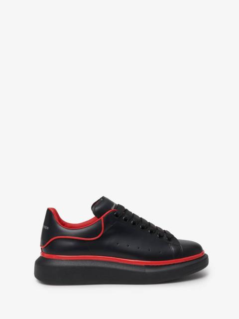 Alexander McQueen Men's Oversized Sneaker in Black/tulip