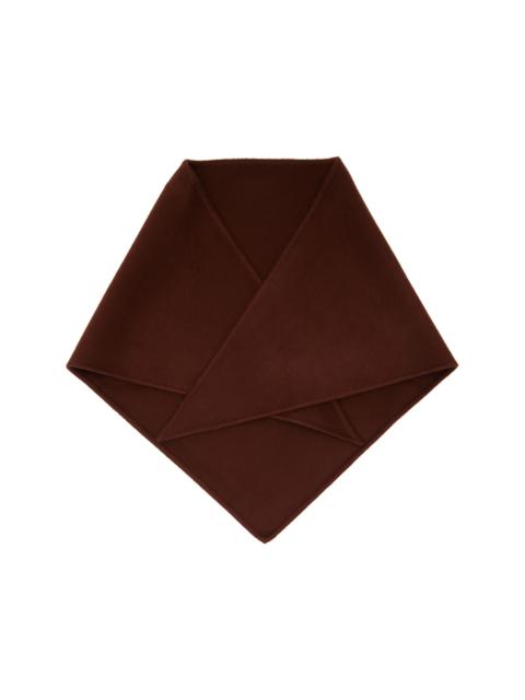 Marni Brown Mini Logo Triangle Scarf
