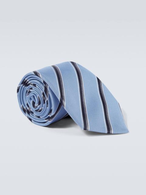 Canali Striped silk tie