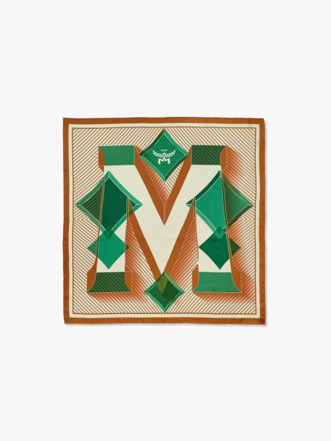 MCM Abstract Logo Scarf in Organic Silk