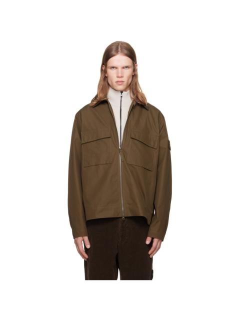 Stone Island Khaki 1200018 All-Weather Cotton Canvas Jacket