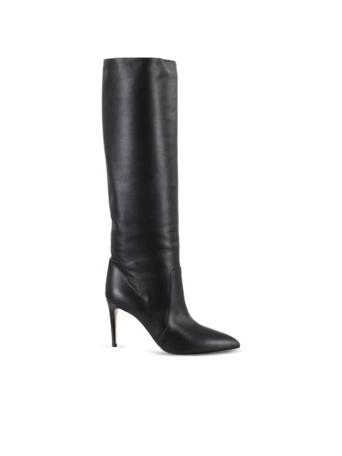 PARIS TEXAS leather pointed-toe knee-high boots