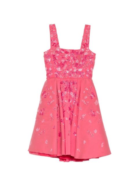 ZUHAIR MURAD beaded floral-appliqué dress