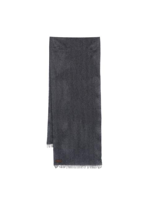 Canali herringbone cashmere scarf