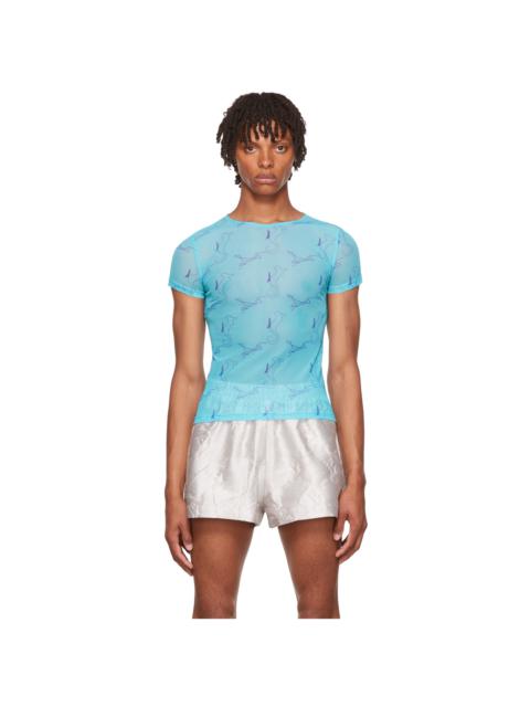【関税込み】Serapis SSENSE限定 パープル Grid Tech Tシャツ SERAPIS SSENSE Exclusive Purple Grid Tech T-Shirt | REVERSIBLE