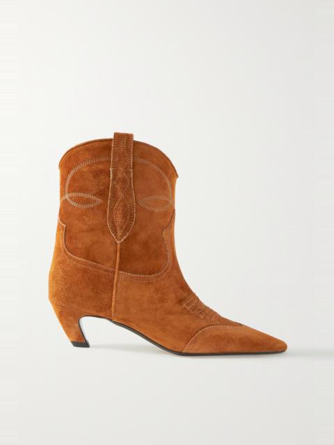 KHAITE Dallas suede ankle boots