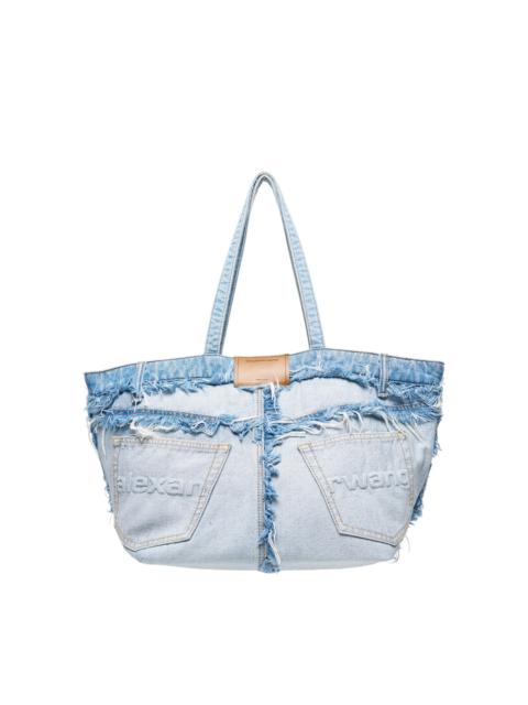 Alexander Wang Punch Fray Denim Tote