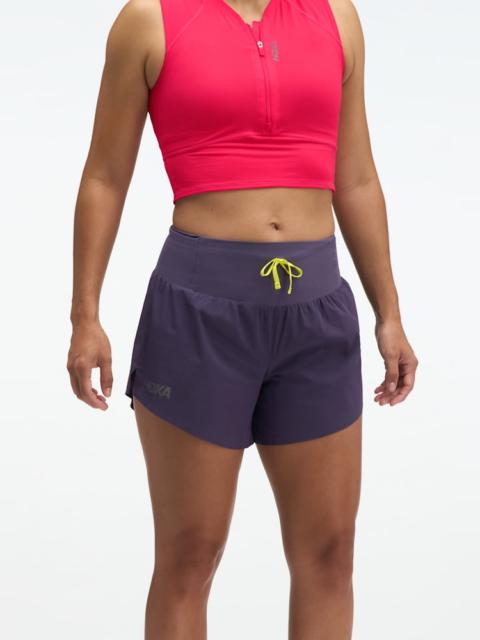 HOKA Women's Trail Race Short in Squid Ink