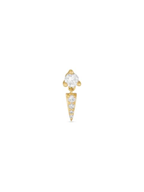 STONE AND STRAND LAB-Created Triangle Point Second Hole Flat Back Piercing Earring