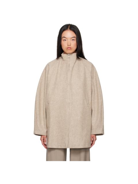 CORDERA Taupe Virgin Wool Utility Jacket
