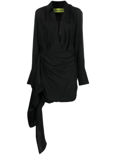 GAUGE81 Gravia draped silk minidress