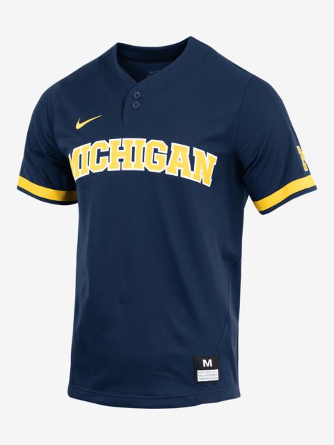 Nike Men's College (Michigan) 2-Button Baseball Jersey