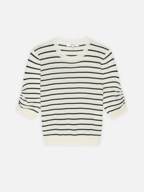 FRAME The Gathered Sweater in Cream Multi