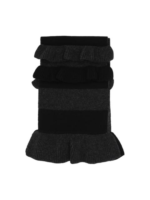 Simone Rocha ruffled logo scarf