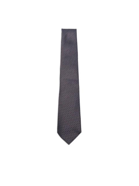 Canali geometric-pattern silk tie