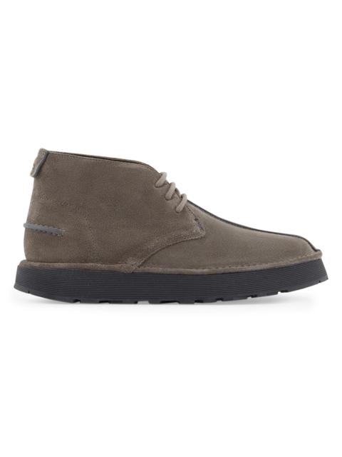 GIORGIO ARMANI Men's Suede Chukka Boots - Tortora