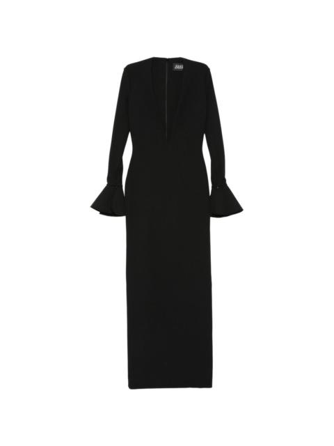 SOLACE LONDON Hutton V-neck maxi dress
