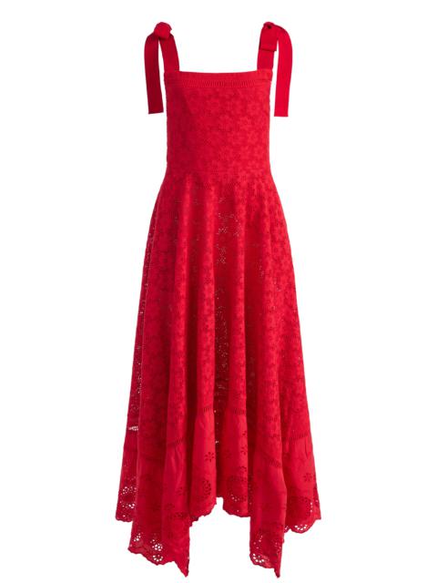 Alice + Olivia ROSALEE EYELET MAXI DRESS
