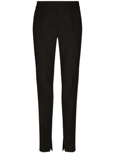 ankle-slit super-skinny trousers