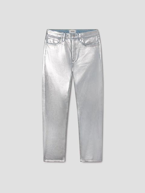 AGOLDE 90'S MID RISE STRAIGHT 32" IN TIN FOIL