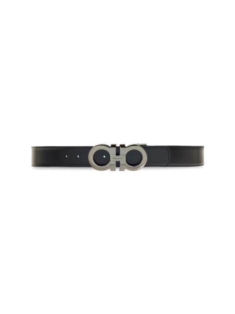 Gancini reversible leather belt