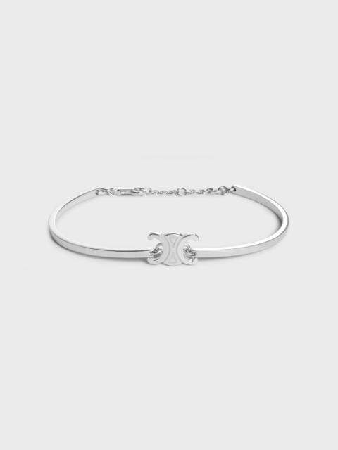 CELINE Triomphe Articulated Bracelet in Brass with Rhodium Finish