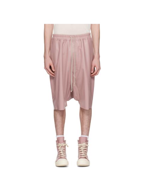 Rick Owens Pink Rick's Pods Leather Shorts