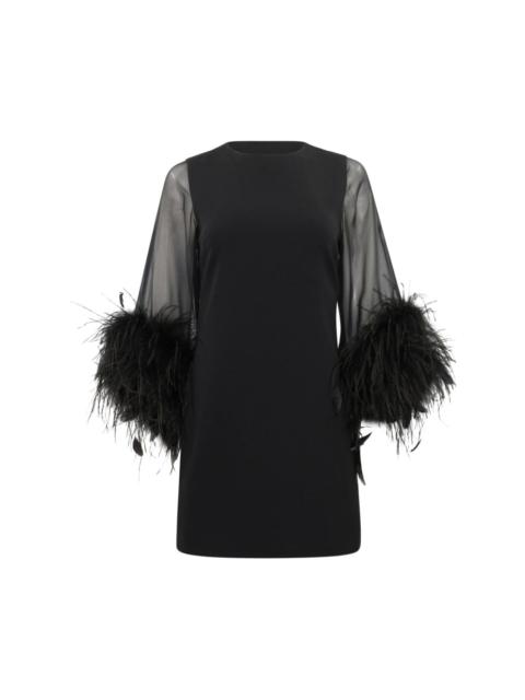 Alice + Olivia Izola feathered minidress