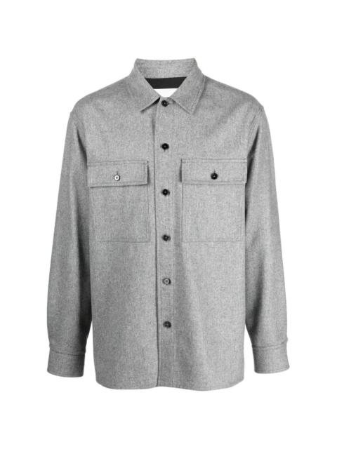 long-sleeve wool shirt jacket