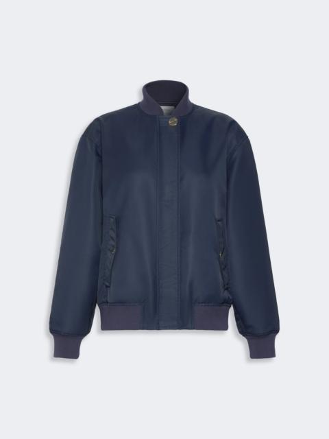 Sportmax ANGELO Oversized water-repellent fabric bomber jacket - MIDNIGHTBLUE