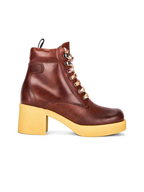 Miu Miu Platform Lace Up Ankle Boots