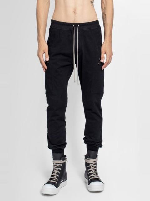 Rick Owens Black cargo jog pants in cotton