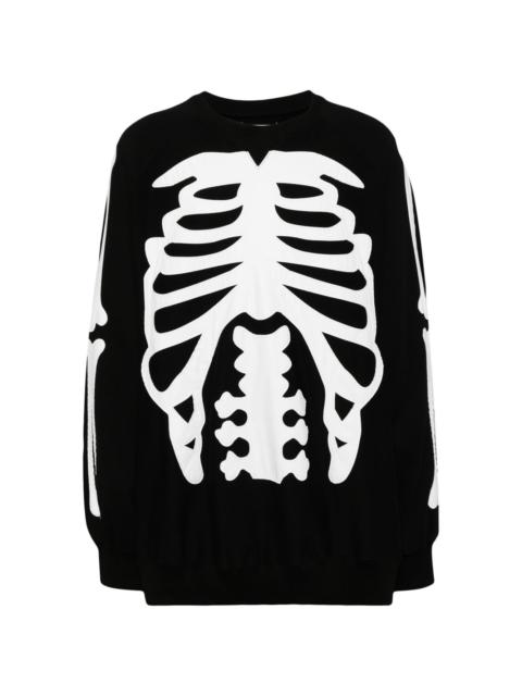 TAKAHIROMIYASHITA TheSoloist. Back Gusset Sleeve Crew Neck Sweatshirt (Bone Type 01) "Black"