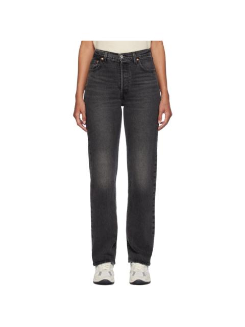 Levi's Black Ribcage Full Length Jeans