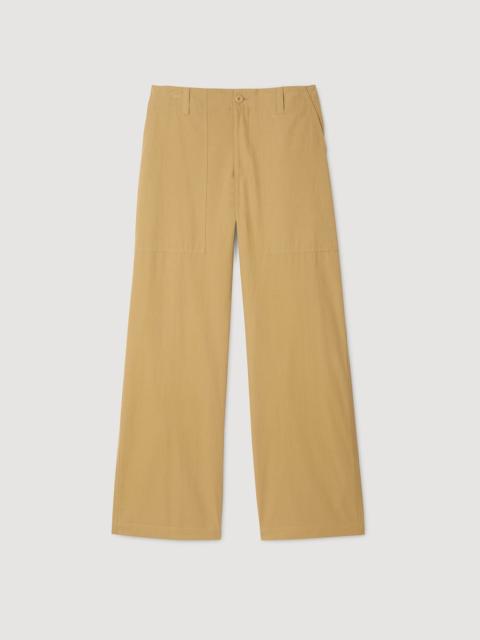 Sandro WIDE-LEG COTTON TROUSERS