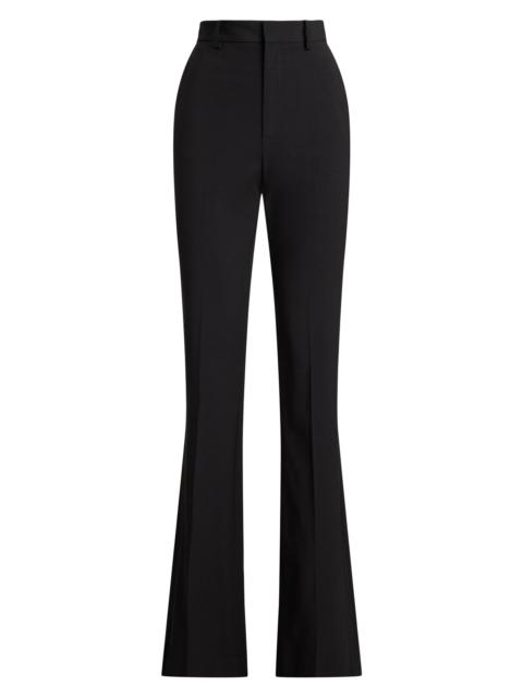 Ralph Lauren Women's Wrigley Wool-Blend Boot-Cut Pants - Black